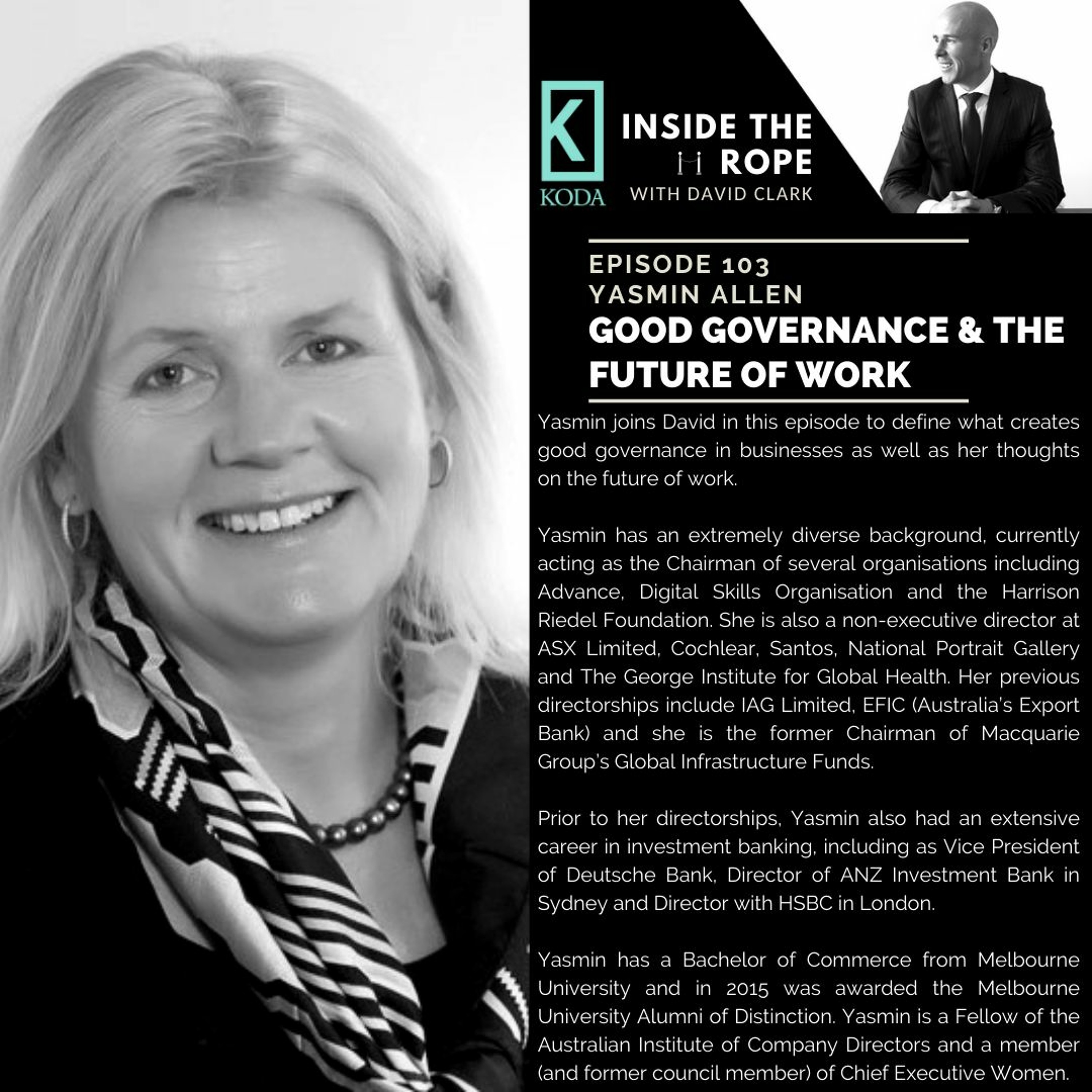 Ep 103: Yasmin Allen - Good governance & the future of work