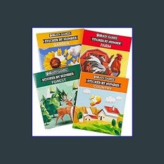 {DOWNLOAD} ⚡ 4 Booklet Set - Brain Games - Sticker by Number: Country, Farm, Forest, Garden PDF EB
