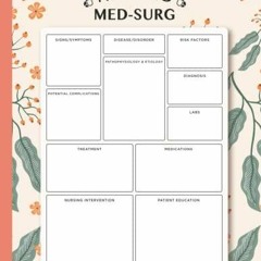 Audiobook Nursing Med Surg Blank Template Notebook & Note Guide: The Perfect Blank