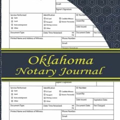 [GET] PDF EBOOK EPUB KINDLE Oklahoma Notary Journal: Oklahoma Notary Public Record Book| Oklahoma No