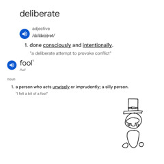Deliberatefool is a deliberate fool (V2)