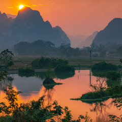 Sunset at the Oasis in the jungle - Part 6