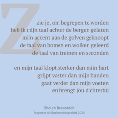 Boekenweekgedicht van Sholeh Rezazadeh in het Fries