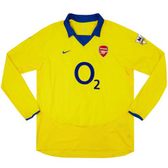 joshu joshu - arsenal 2004/2005 long sleeve third shirt (oktobias,tiziano)