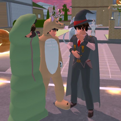 3 friends on a halloween night (always tricks no treats) +pay, justkidd