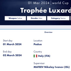 ◉𝓛𝓲𝓿𝓮𝓢𝓽𝓻𝓮𝓪𝓶▶▶ Trophée Luxardo Padua 2024 𝐋𝐈𝐕𝐄