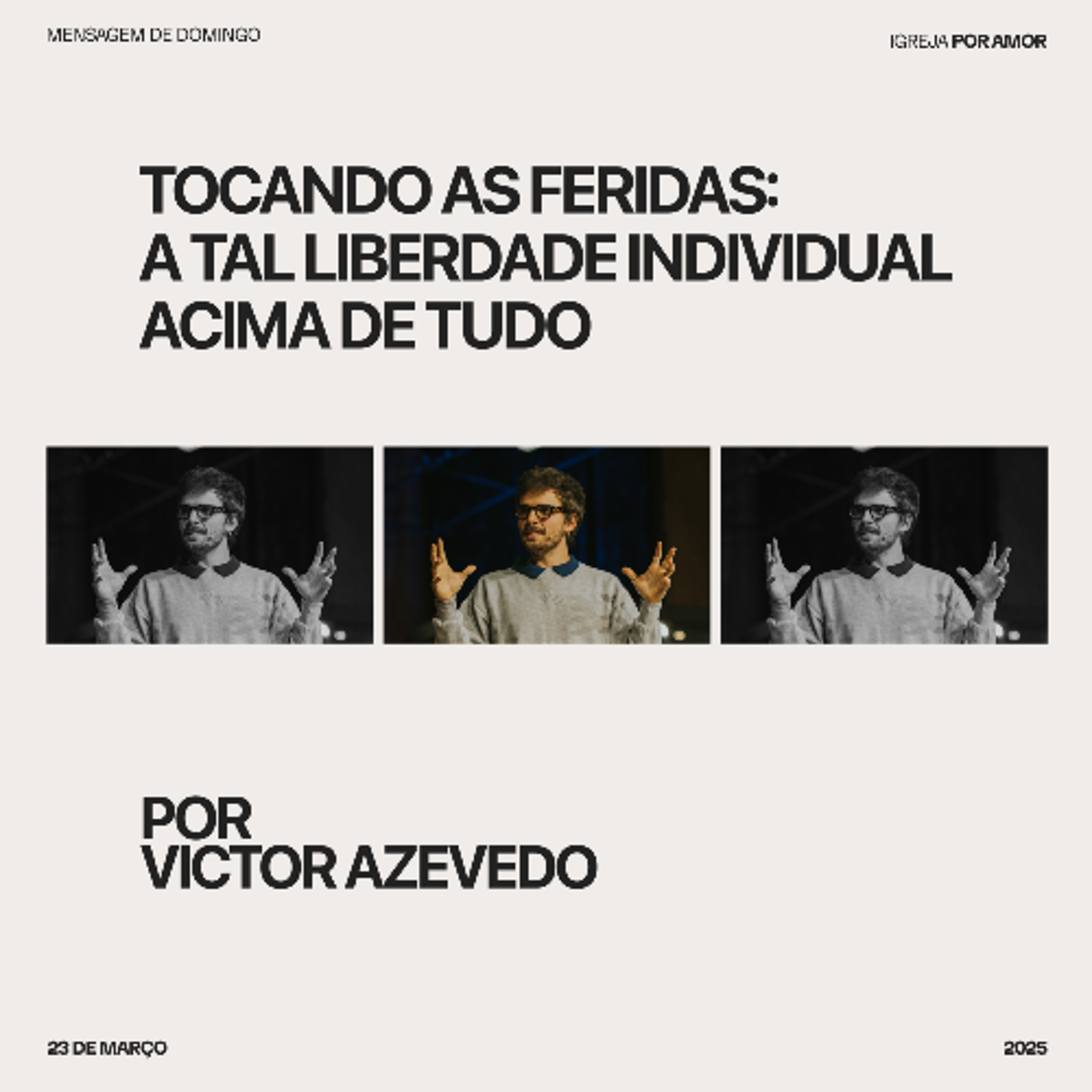 Tocando as feridas: A tal liberdade individual acima de tudo | Victor Azevedo  | 23.03.25 episode artwork