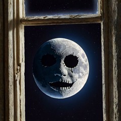 The moon outside my window has a crooked smile