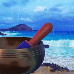 Tibetan Singing Bowls Music To Sleep With Rain Sounds And Ocean Waves in Hawaii (75 Minutes)