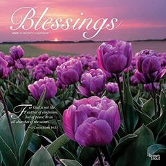 GET KINDLE 🖋️ Blessings | 2023 12 x 24 Inch Monthly Square Wall Calendar | BrownTrou