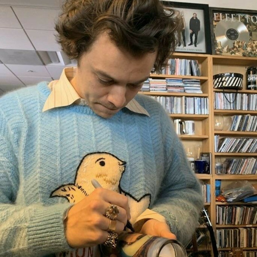 STAR CUTOUTS CS1013 Harry Styles Smile Met Gitaar Levensgrote Karton Knipsel Met Mini