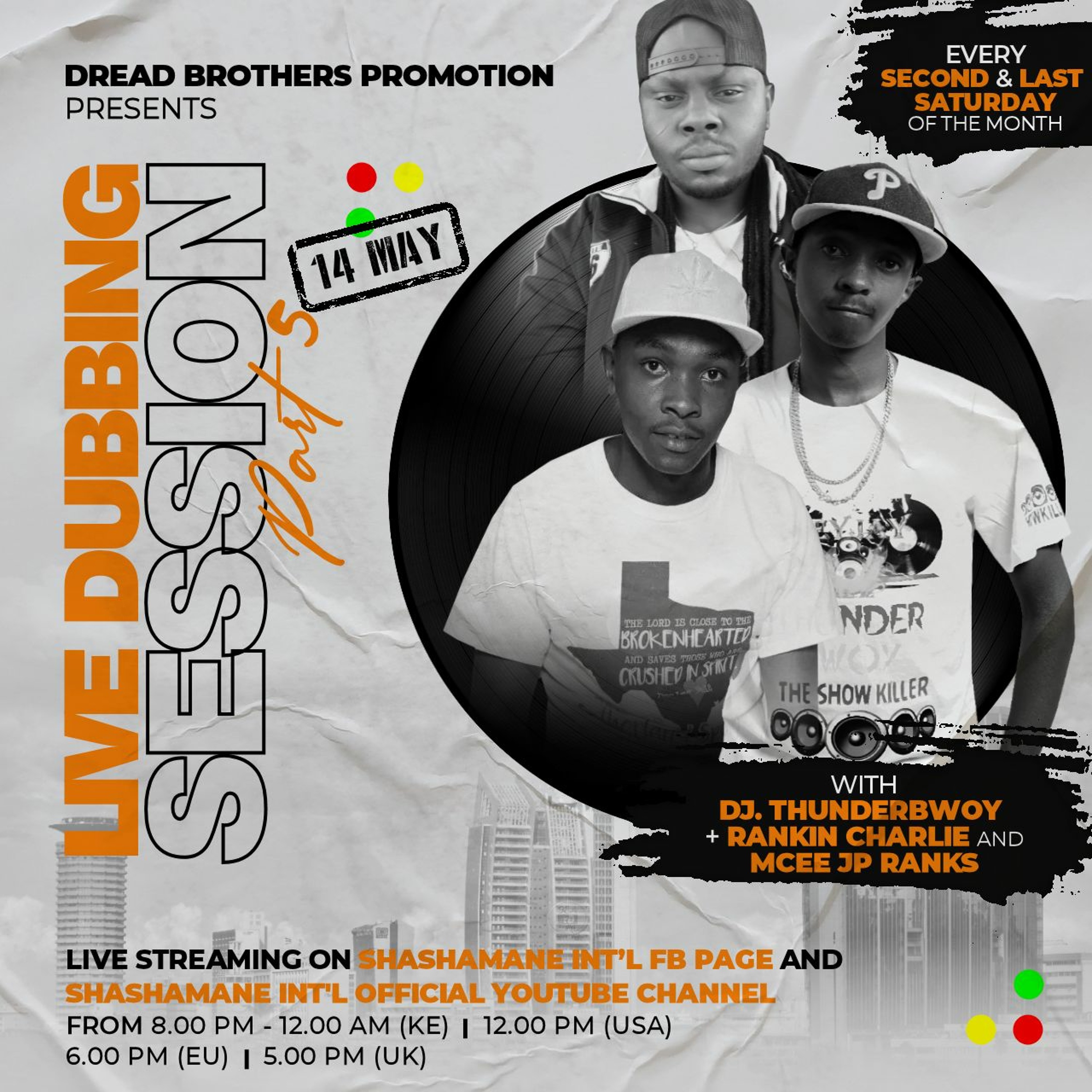 LIVE REGGAE DUBBING SESSION PART 5   WITH  DJ THUNDERBWOY AND MC JP RANKS episode artwork