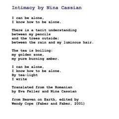 17 Intimacy by Nina Cassian, read by Louise Brealey