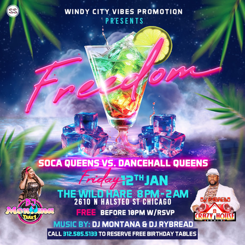 FREEDOM JAN 12, 2024 CHICAGO DANCEHALL VS SOCA TANA1 X DJRYBREAD