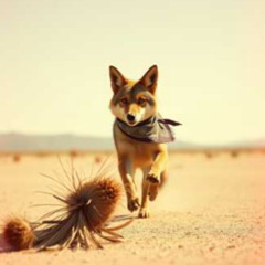 A dog breaks free ...