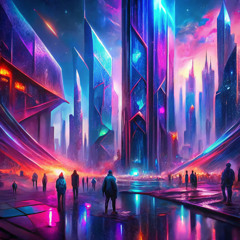 Shadows of the city lights