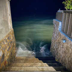 The sea is here. It’s coming up the stairs