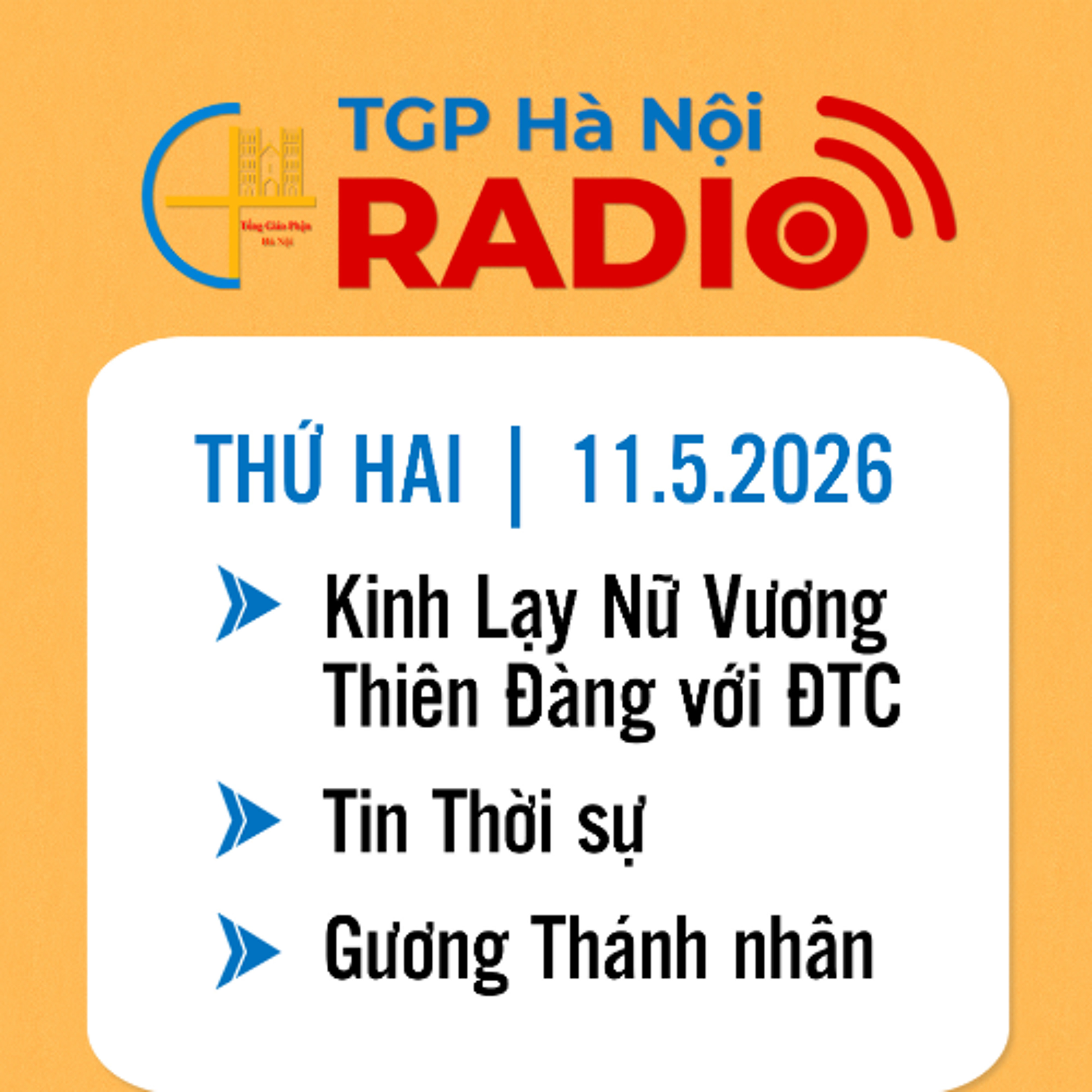 Thứ Hai ngày 11/5/2026