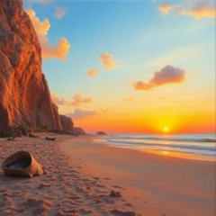 Sand between her toes, she walking by the shore