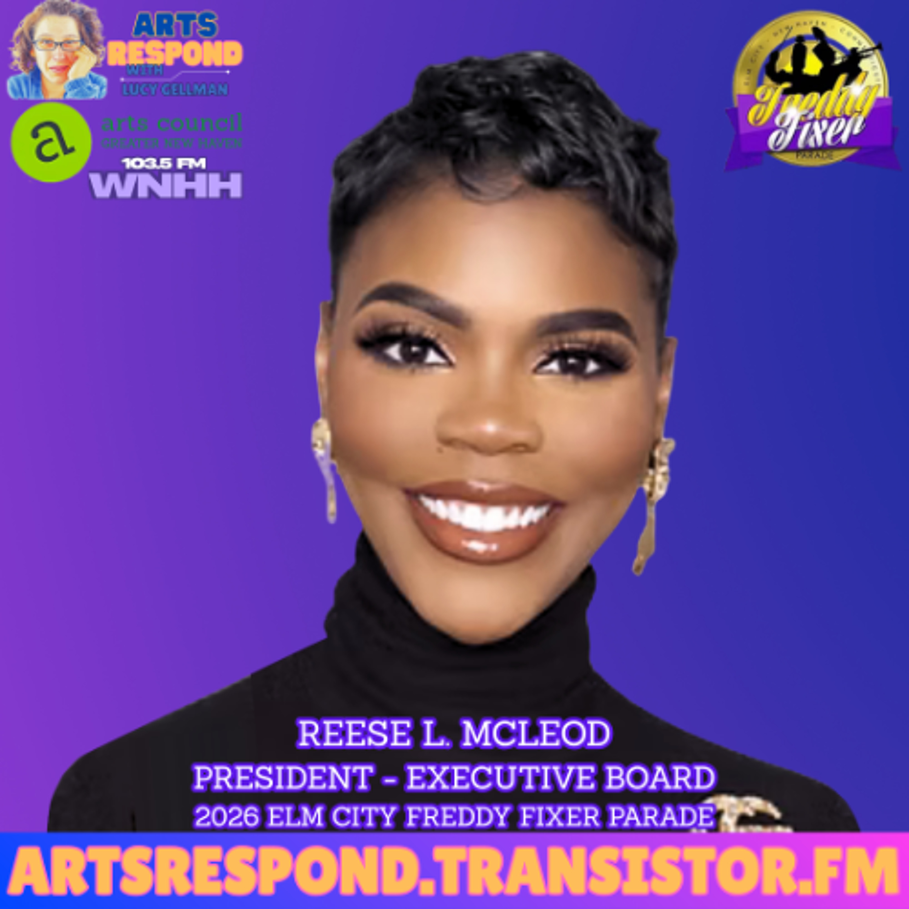 Arts Respond: Reese McLeod "Elm City Freddy Fixer Parade" episode artwork