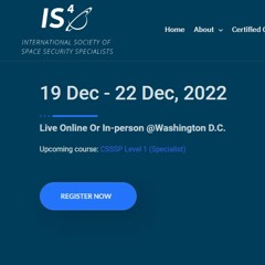 CSSSP Space Cybersecurity Certification Training 2022