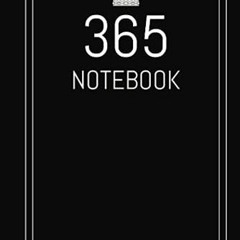 $* 365 Pages Lined Notebook Day Writing Journal in Black, 365 undated pages for flexible note t