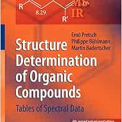 [Get] EBOOK ✏️ Structure Determination of Organic Compounds: Tables of Spectral Data