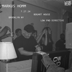 Markus Homm @ Bogart House, Brooklyn - 7.27.24