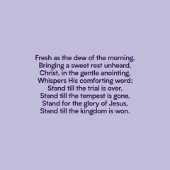 fresh as the dew of the morning