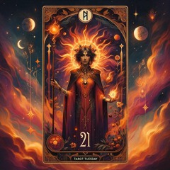 Tarot Tuesday: The Queen of Wands, Number 21, and Rune Inguz - A Guiding Light for the Week Ahead