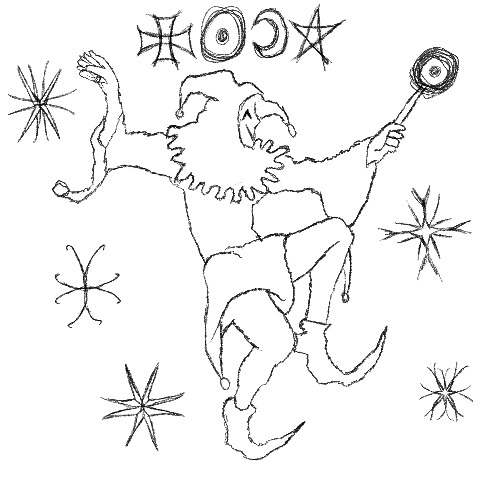 THE iNSANiTY iN A JESTERS DANCE LiES iN THE WATCHER / /  DRAWiNG AT THE WiTCH HOUSE