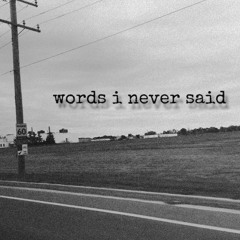 words i never said