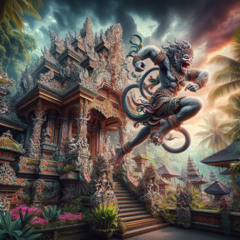 Hanuman in a Balinese Temple