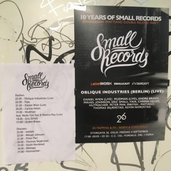 Oblique Industries LIVE @ 10 Years of Small Records, Storgata 26, Oslo 4/9/20