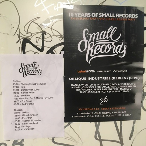 Oblique Industries LIVE @ 10 Years of Small Records, Storgata 26, Oslo 4/9/20