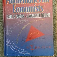 [READ]  Mathematics for Economists