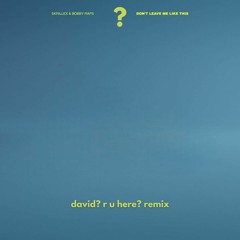 Skrillex & Bobby Raps - Don't Leave Me Like This (david? r u here? remix)