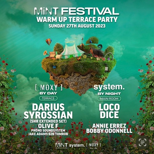 DARIUS SYROSSIAN - 5 HR SET - MOXY MUZIK at MINT WAREHOUSE LEEDS ( TERRACE PARTY ) AUG 2023
