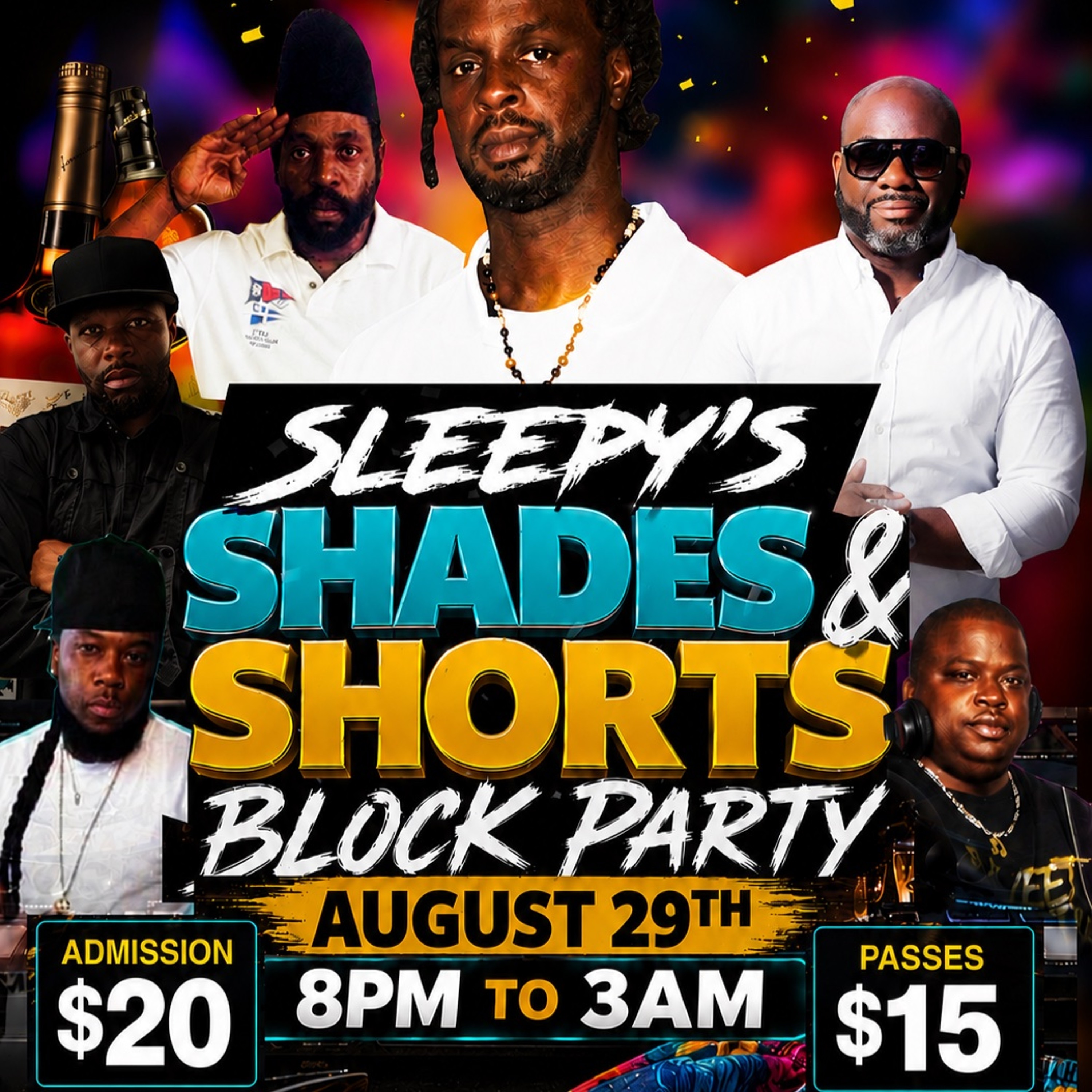 SLEEPY SHADES & SHORTS BLOCK PARTY SATURDAY AUGUST 29TH FREEPORT BAHAMAS PROMO episode artwork