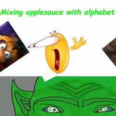 Mixing Applesauce With Alphabet Soup
