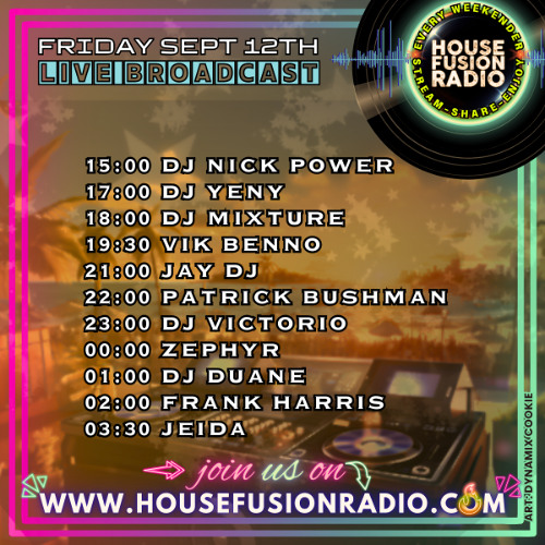 House Fusion Radio "Midnight Vibes #57" Friday, Sep. 12th, '25