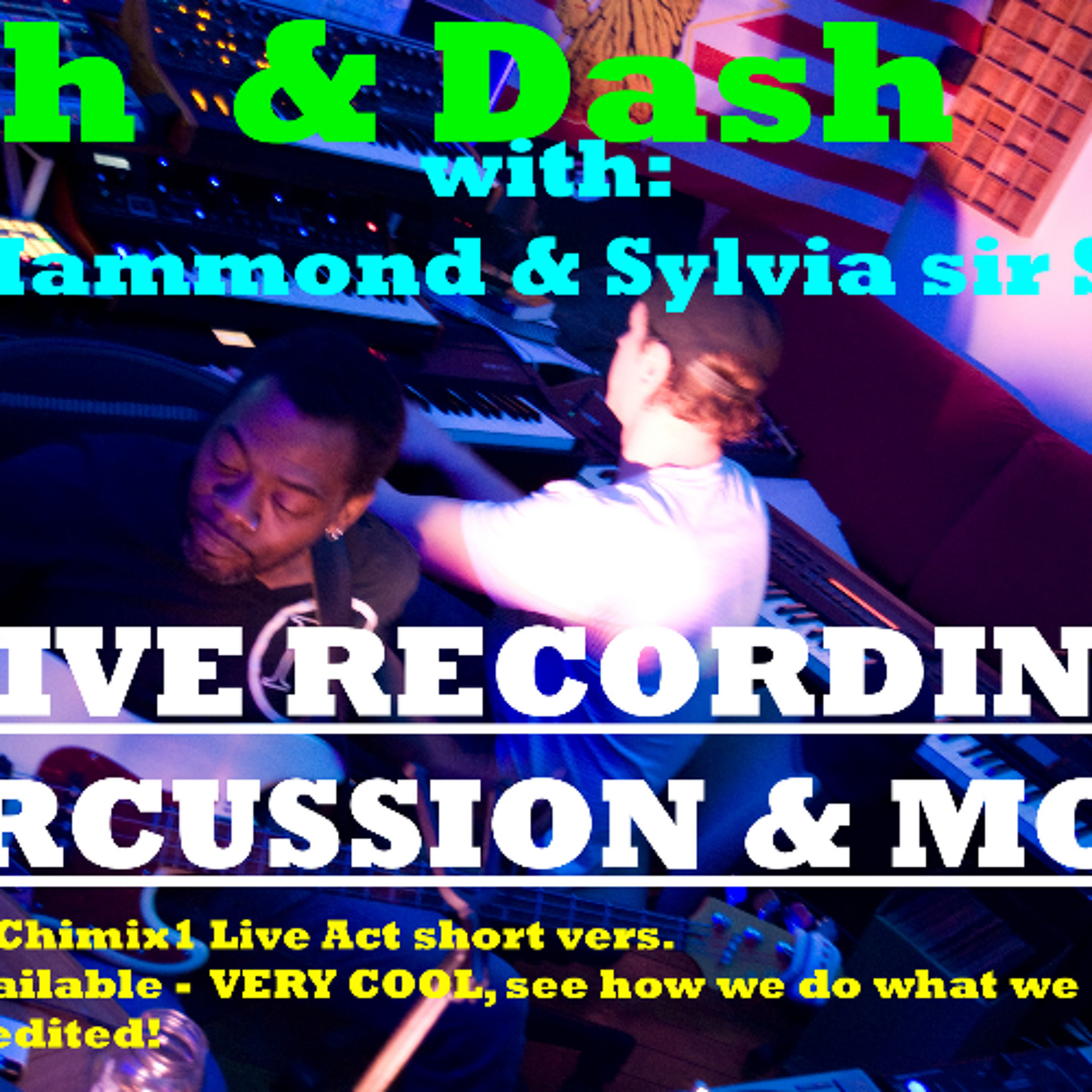 Balkanimal ORIGINALS Chimix1 -  Live Recording Session PERCUSSION and MOOG unedited - with Mel Hammond, Sylvia Sir Shiva VIDEO available