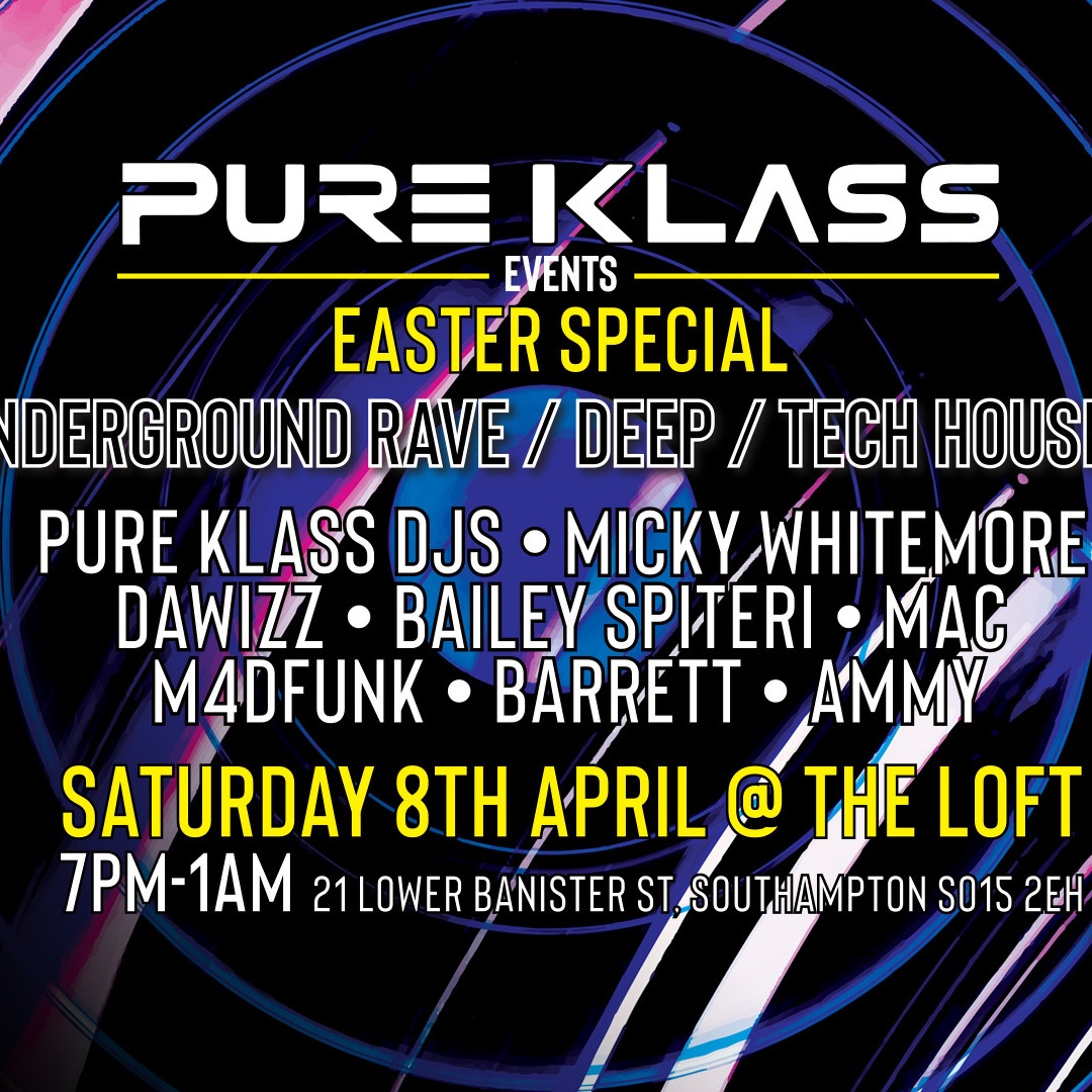 PURE KLASS EVENTS TECH HOUSE PROMO MIX-THE LOFT SOUTHAMPTON 8TH APRIL 2023 episode artwork