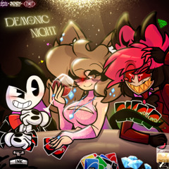 Demonic Night - Pasta Night FNF cover but Eva LS, Bendy The Demon and Alastor sing it -