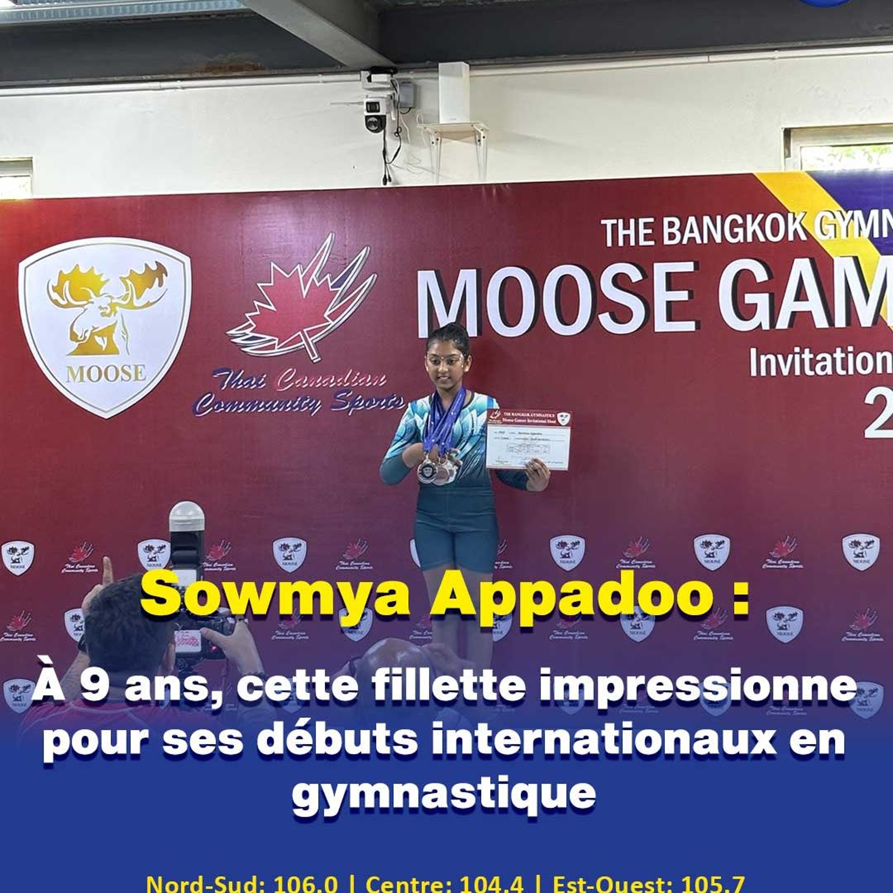 Sowmya Appadoo : À 9 ans, cette fillette impressionne pour ses débuts internationaux en gymnastique