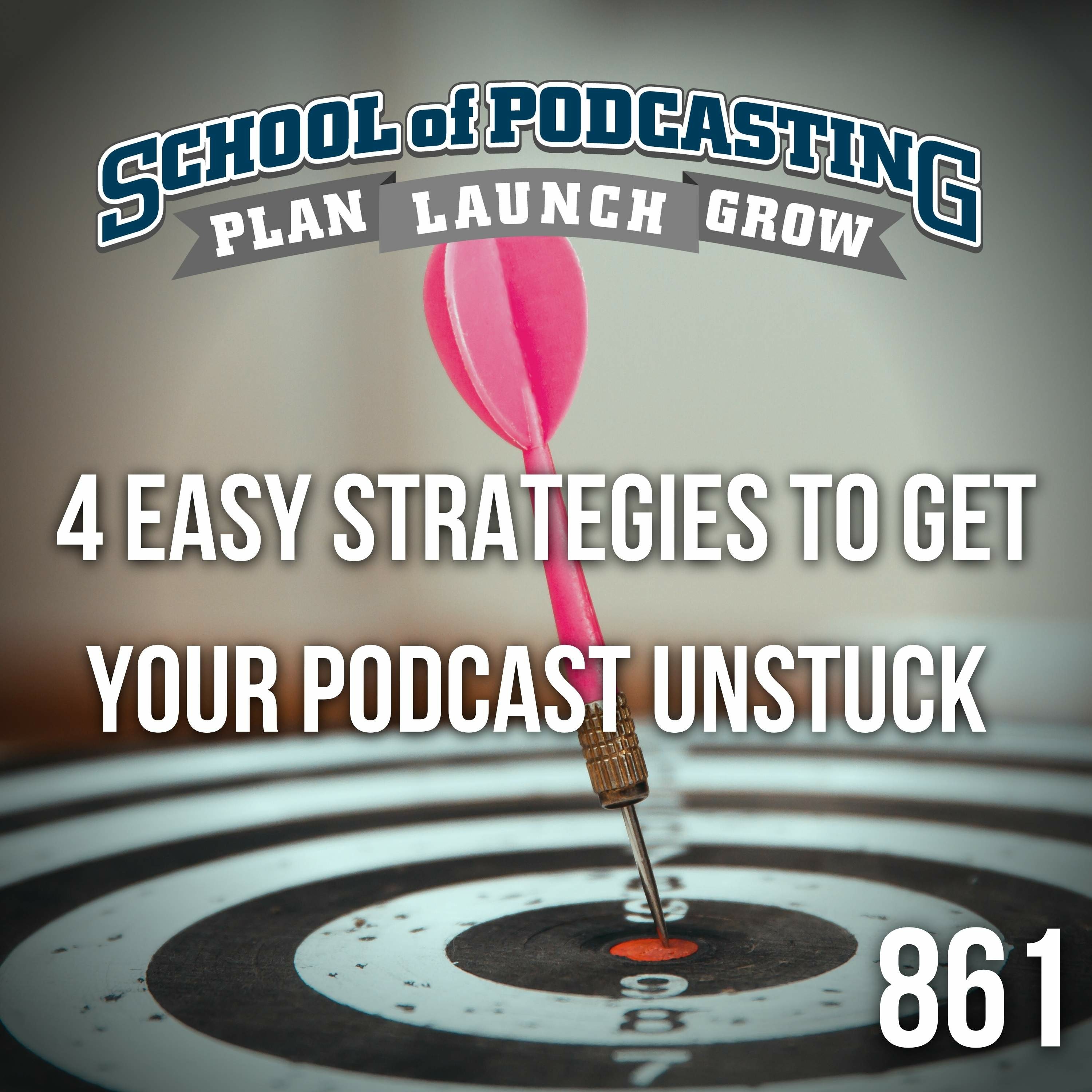 Four Easy Strategies To Get Your Podcast Unstuck and Really Get it Growing Again episode artwork