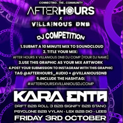 AFTER HOURS X VILLAINOUS DNB DJ COMP [ONE]