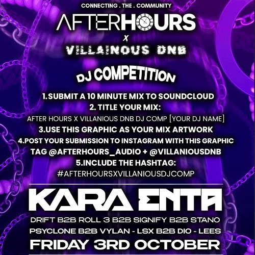 *WINNER* AFTER HOURS X VILLAINOUS DNB DJ COMP [ONE]