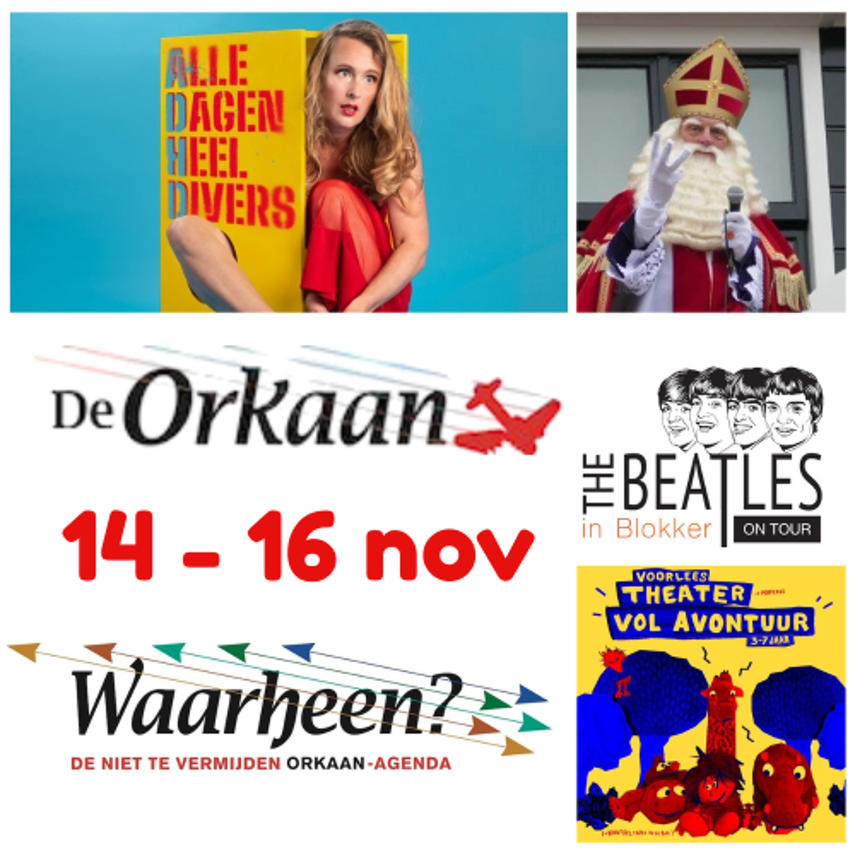 Waarheen - Zaanse uitgaanstips van De Orkaan (14 - 16 november)