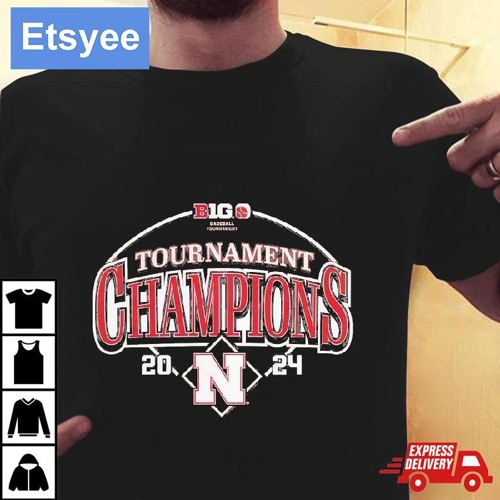Nebraska Huskers 2024 Big Ten Baseball Conference Tournament Champions Curveball Break Shirt